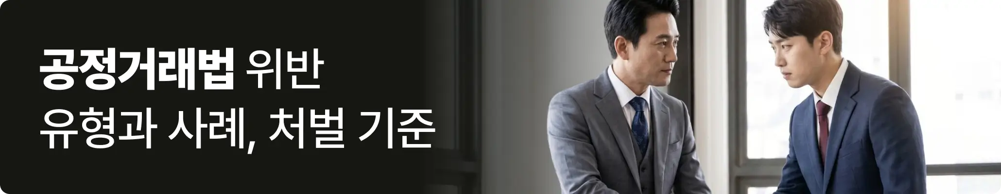 공정거래법 위반, 두 남성이 만나 가격 담합을 하는 모습