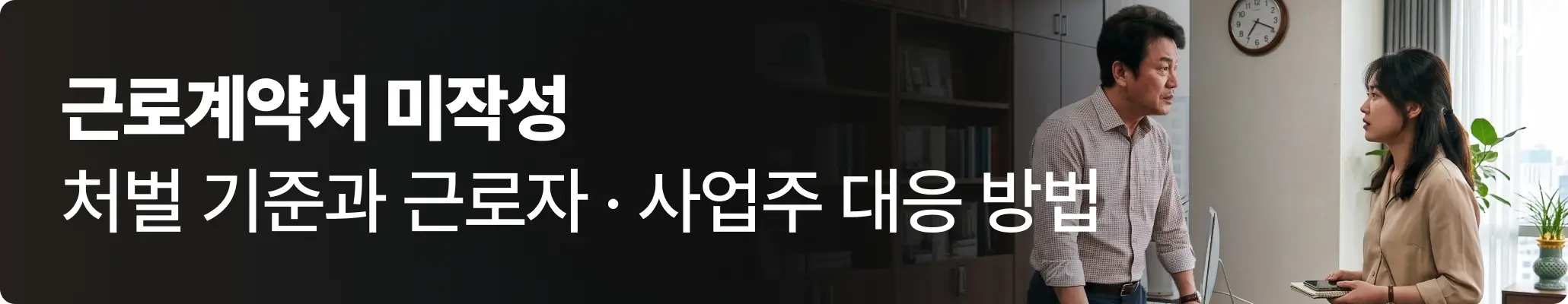 근로계약서 미작성, 20대 근로자와 40대 사업주가 다투고 있는 모습 근로계약서 미작성, 20대 근로자와 40대 사업주가 다투고 있는 모습
