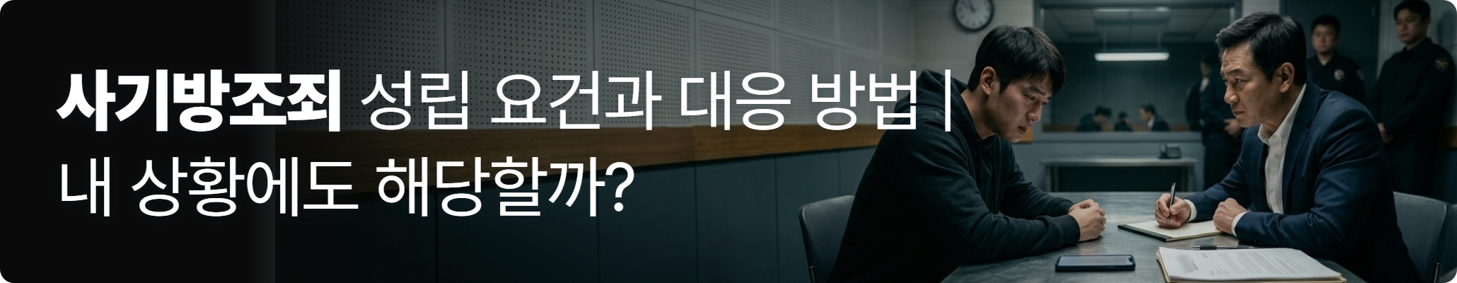 사기방조 관련 경찰조사를 받고 있는 이미지 사기방조 관련 경찰조사를 받고 있는 이미지