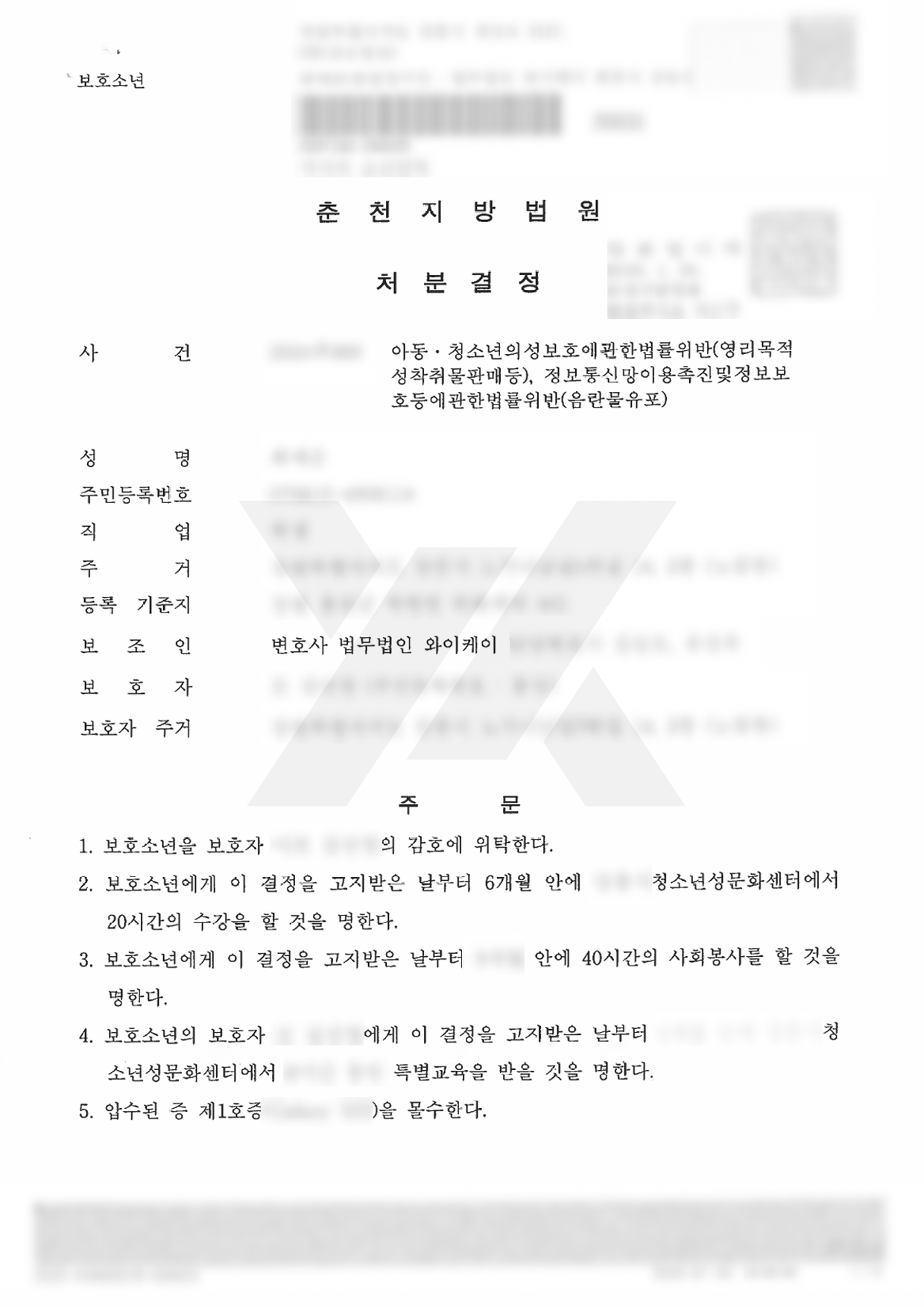 아청법위반(성착취물판매), 정보통신망법위반(음란물유포) 사안에서 선처받은 사례